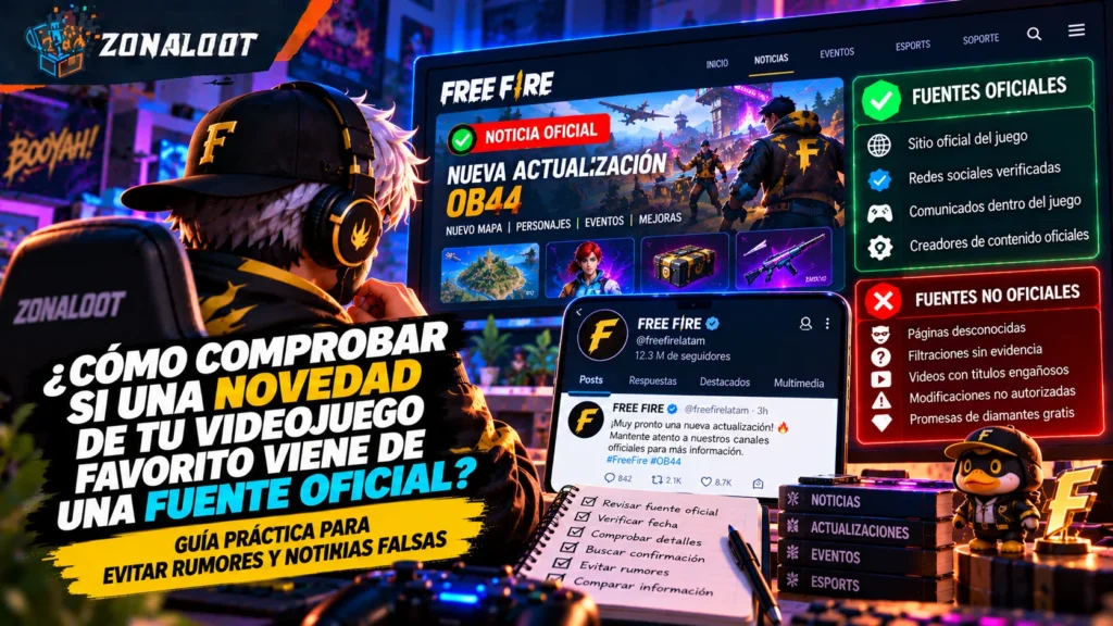 Cómo comprobar si una novedad de un videojuego procede de una fuente oficial