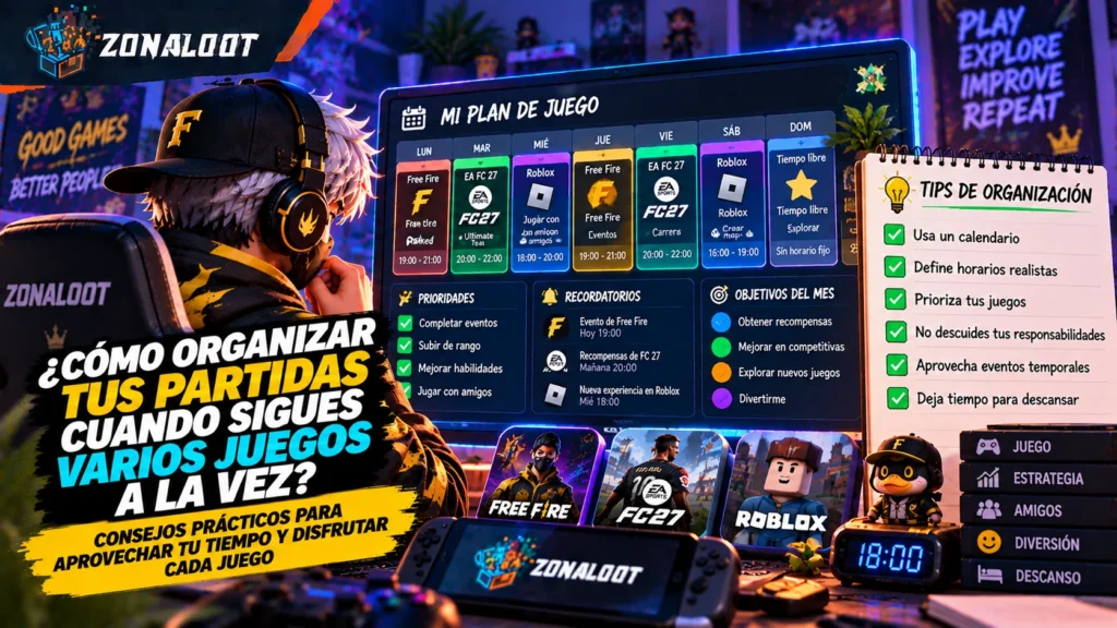 Consejos para organizar tus partidas cuando juegas varios videojuegos