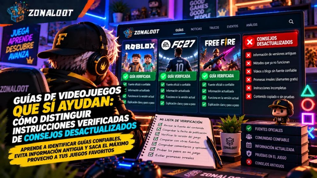 Cómo distinguir guías de videojuegos verificadas de consejos desactualizados