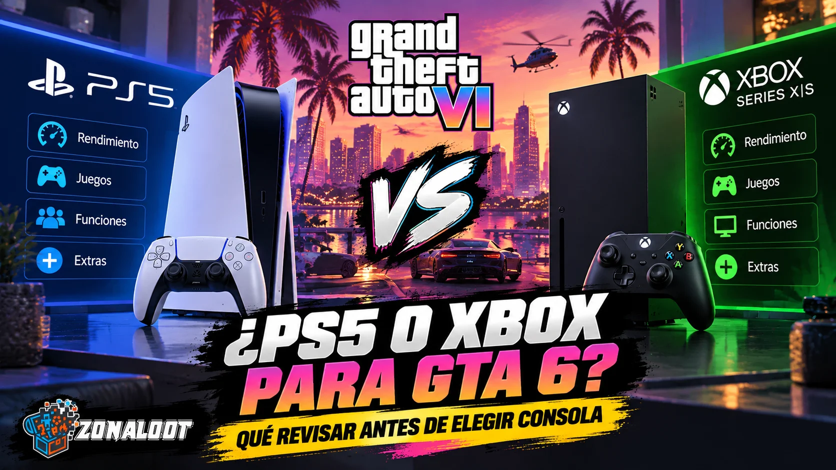 GTA 6 PS5 o Xbox: Comparación para analizar qué consola elegir